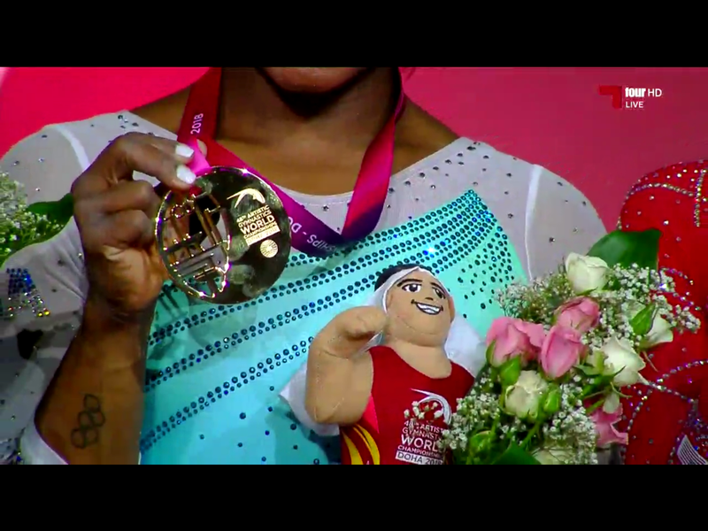 Illustration for article titled Simone Biles Wins Record Fourth World All Around Championship!